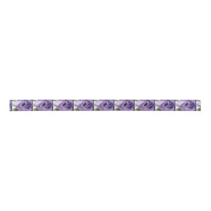 Purple Flower 1.5" Wide Satin Ribbon, Ribbon