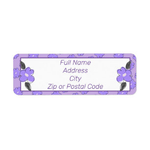 Purple flower accented