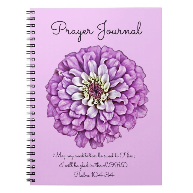 Purple Flower Art Prayer Journal (Front)