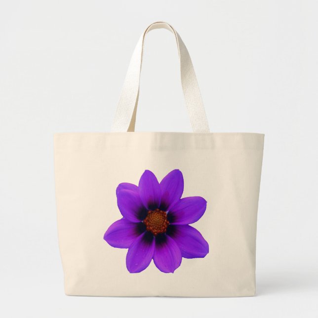 Purple Flower at Dusk Large Tote Bag (Front)