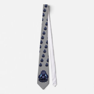 Purple Flower Blessed Virgin Mary Tie