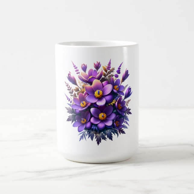 Purple Flower Boquet Mug (Center)