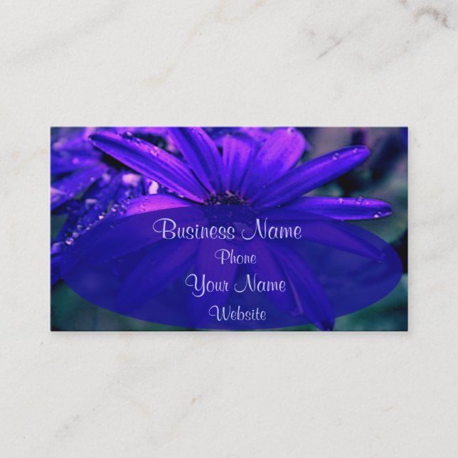 Purple Flower Business Card (Front)