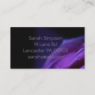 purple flower business cards