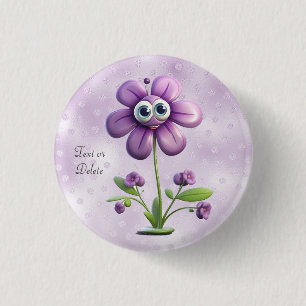 Purple Flower Button