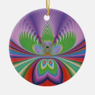 Purple Flower Ceramic Tree Decoration