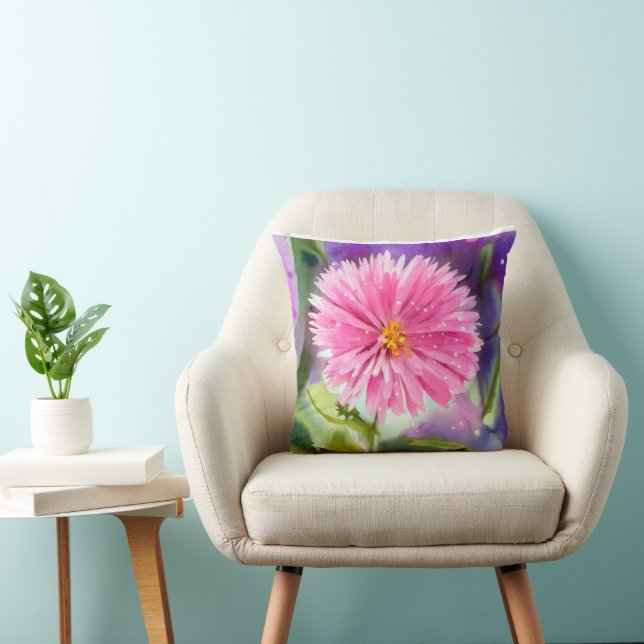 Purple Flower Cushion (Chair)
