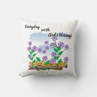 Purple Flower Cushion