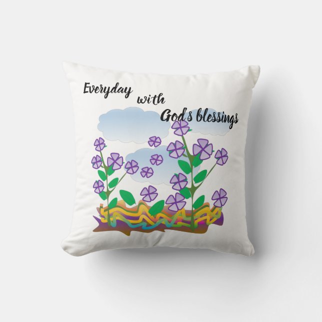 Purple Flower Cushion (Front)