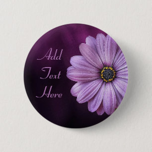 Purple Flower Custom 6 Cm Round Badge