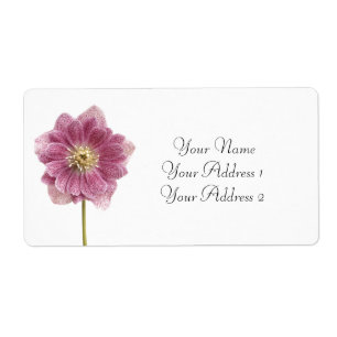 Purple Flower Custom Address Labels