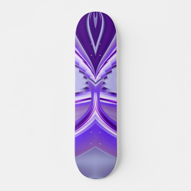 Purple Flower Dream , Abstract Fantasy Rainbow-Art Skateboard (Front)