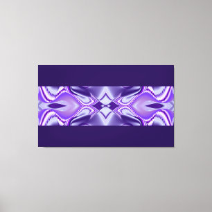 Purple Flower Dreams, Abstract Fantasy Rainbow Art Canvas Print