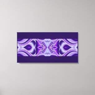 Purple Flower Dreams, Abstract Fantasy Rainbow Art Canvas Print