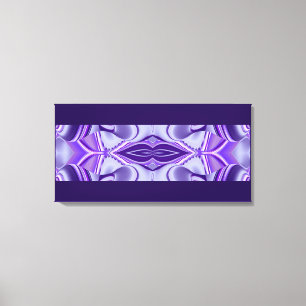 Purple Flower Dreams, Abstract Fantasy Rainbow Art Canvas Print