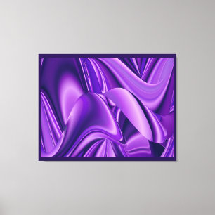 Purple Flower Dreams, Abstract Fantasy Rainbow Art Canvas Print