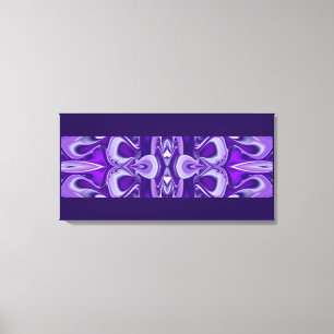 Purple Flower Dreams, Abstract Fantasy Rainbow Art Canvas Print