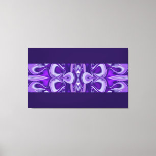 Purple Flower Dreams, Abstract Fantasy Rainbow Art Canvas Print