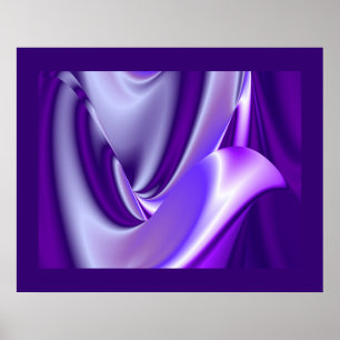 Purple Flower Dreams, Abstract Fantasy Rainbow Art Poster