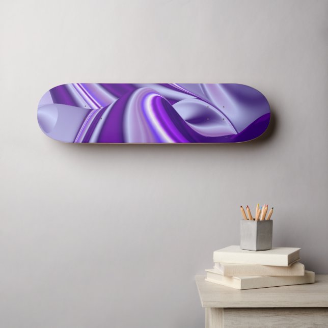 Purple Flower Dreams Skateboard (Wall Art (Horz))