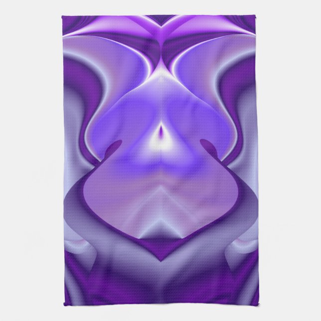 Purple Flower Dreams Tea Towel (Vertical)