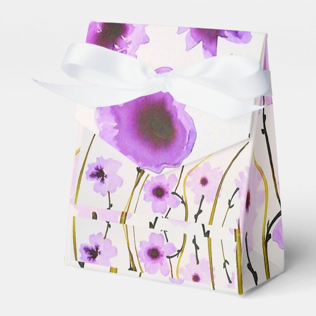 Purple flower Favour box (Front Side)