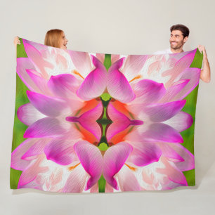 PURPLE FLOWER - Fractal Art - Fleece Blanket