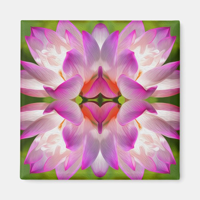 PURPLE FLOWER - Fractal Art - Magnet (Front)