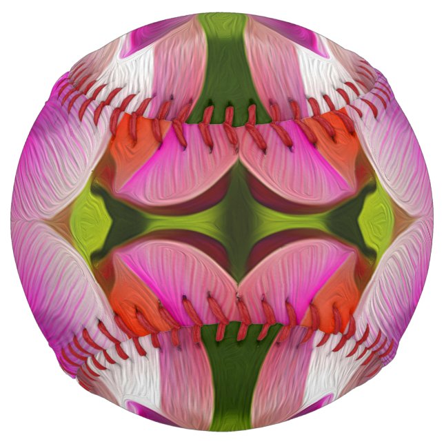 PURPLE FLOWER - Fractal Art - Softball (Front)
