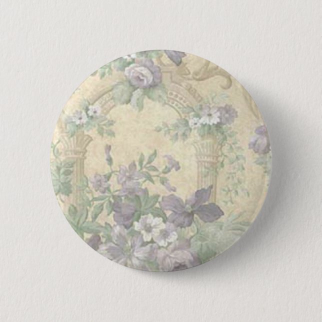 Purple Flower Garden Button (Front)