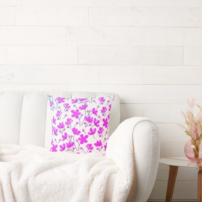 Purple Flower Garden Cushion (Couch)