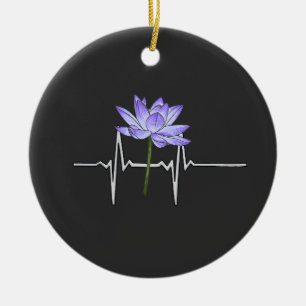 Purple Flower Gardener  Ceramic Tree Decoration