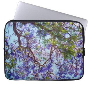 Purple Flower Jacaranda Tree Oil Art, Laptop Sleeve