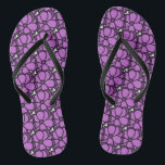 Purple Flower Jandals<br><div class="desc">This is an original drawing that has been scanned and cleaned up for reproduction</div>