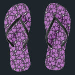 Purple Flower Jandals<br><div class="desc">This is an original drawing that has been scanned and cleaned up for reproduction</div>