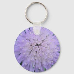 Purple flower key ring