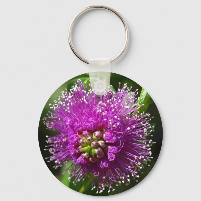 purple flower keychain (Front)