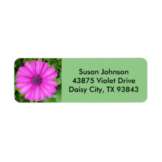 Purple Flower Label