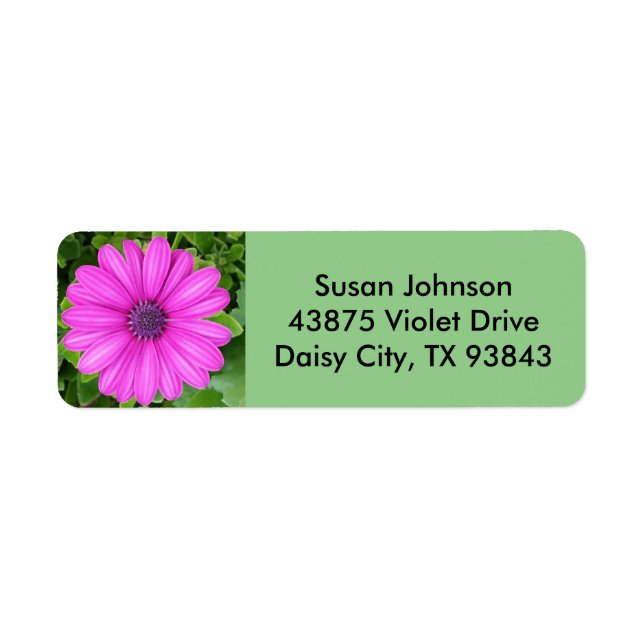 Purple Flower Label (Front)