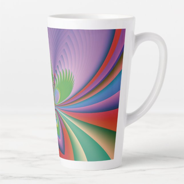 Purple Flower Latte Mug (Right)