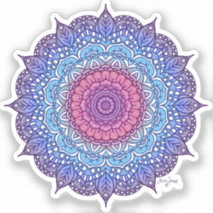 Purple Flower Leaf Mandala