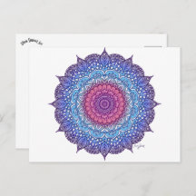 Purple Flower Leaf Mandala