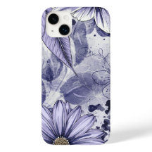 Purple Flower Leaf Watercolor Handdrawing