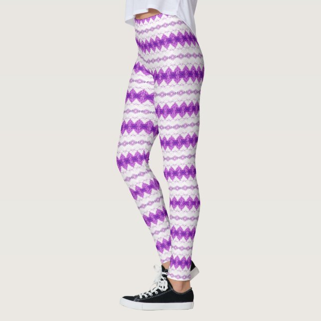 purple flower leggings (Left)