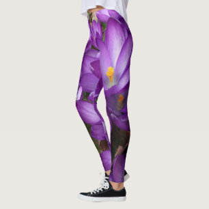 Purple Flower Leggings