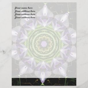 Purple Flower Letterhead Design