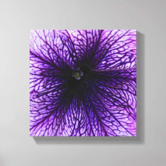 Purple flower macro photography canvas print (Front)