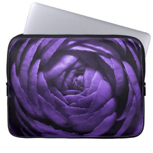 Purple Flower Macro Shot Laptop Sleeve