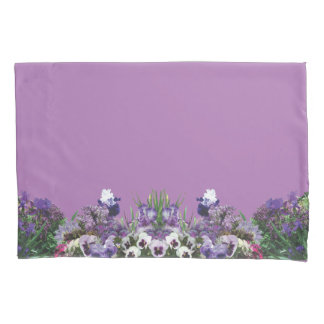 purple flower medley pillow cases