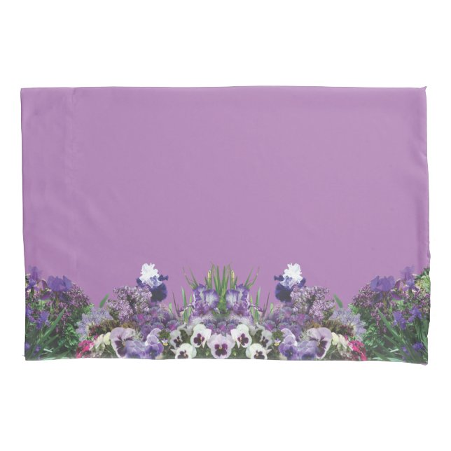 purple flower medley pillow cases (Front-Left)